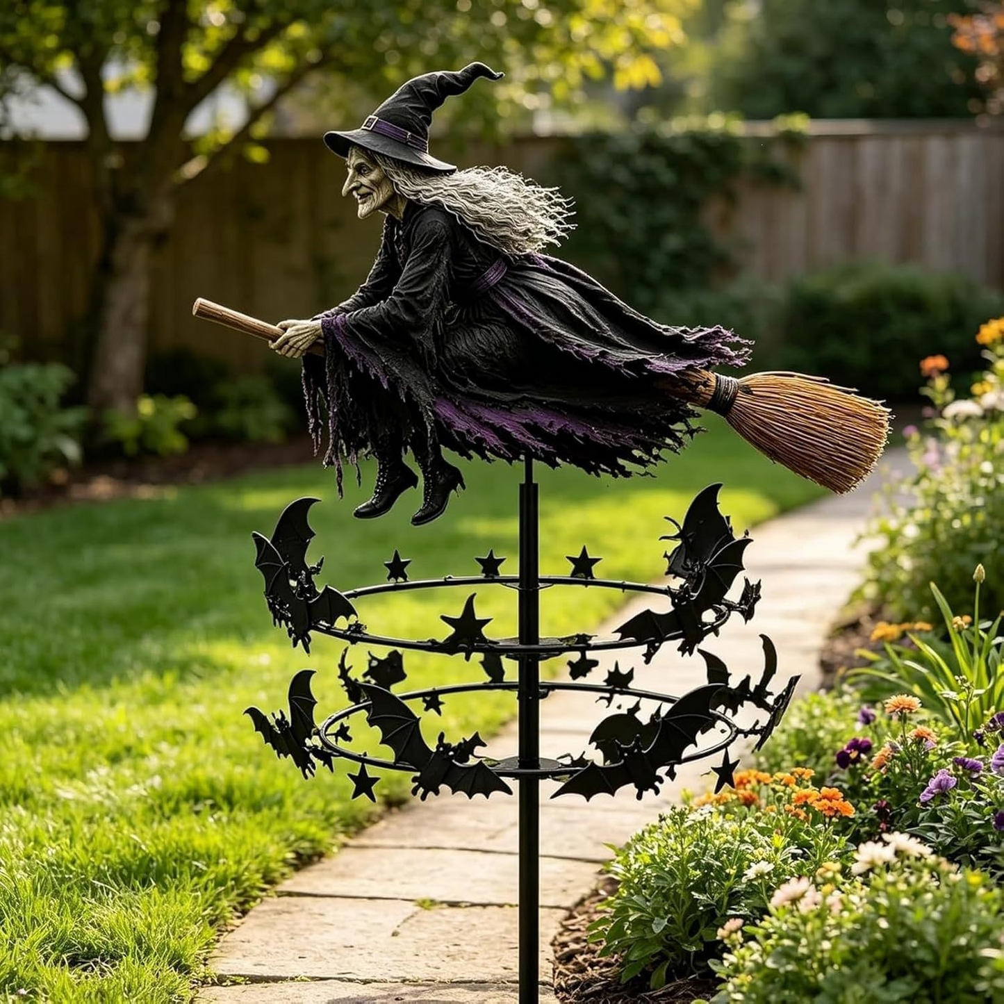 š„50% Off Last Day -Halloween Early Bird Specialš§āāļø The Enchanted Witch Garden Wind Spinner