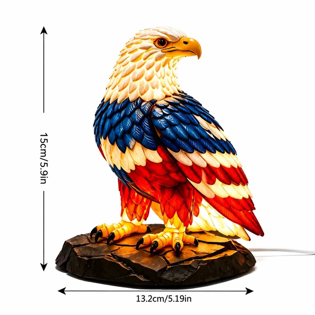 š„ Limited Edition šU.S. 250th Eagle Stained Glass Lamp