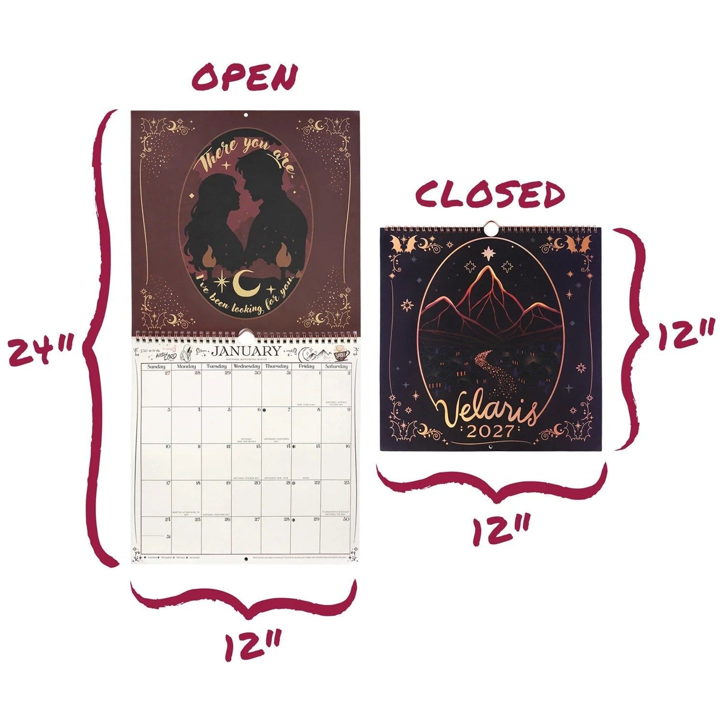 🔥HOT SALE 48% OFF🌙 A Court of Thorns and Roses: Velaris 2027 Weekly Planner ✨ Officially Licensed Fantasy Organizer