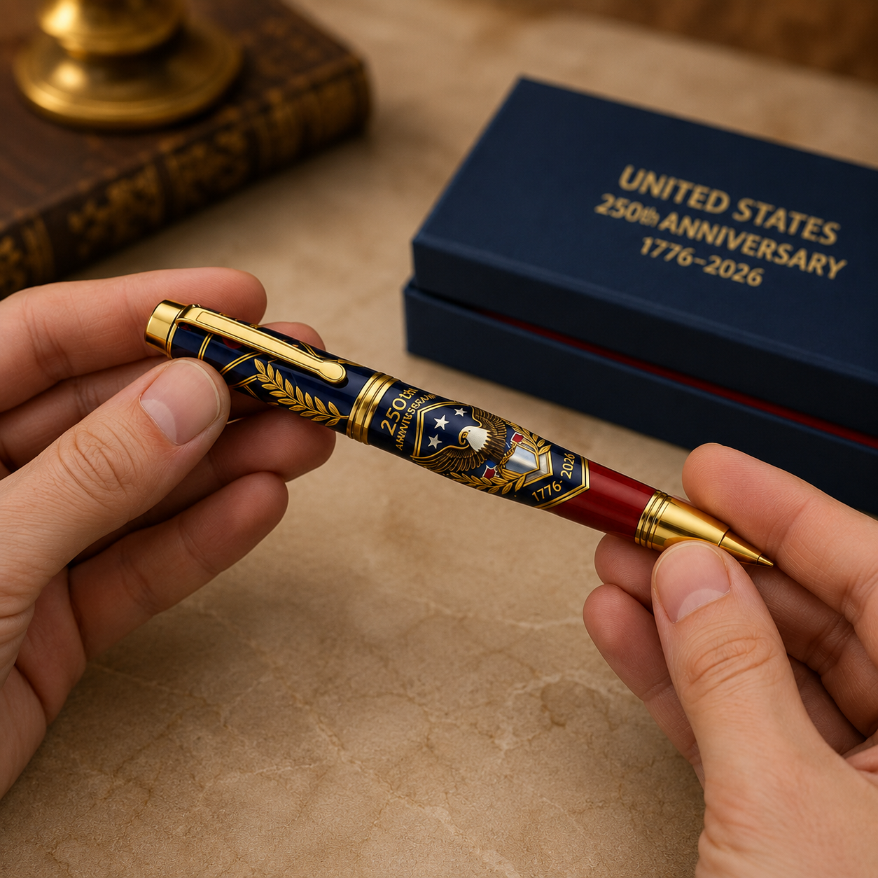 🖊100% Handmade 250th Anniversary Pen丨Crafted From Real Titanium Alloy & Bullet Casing(Michael Kent Handmade®)