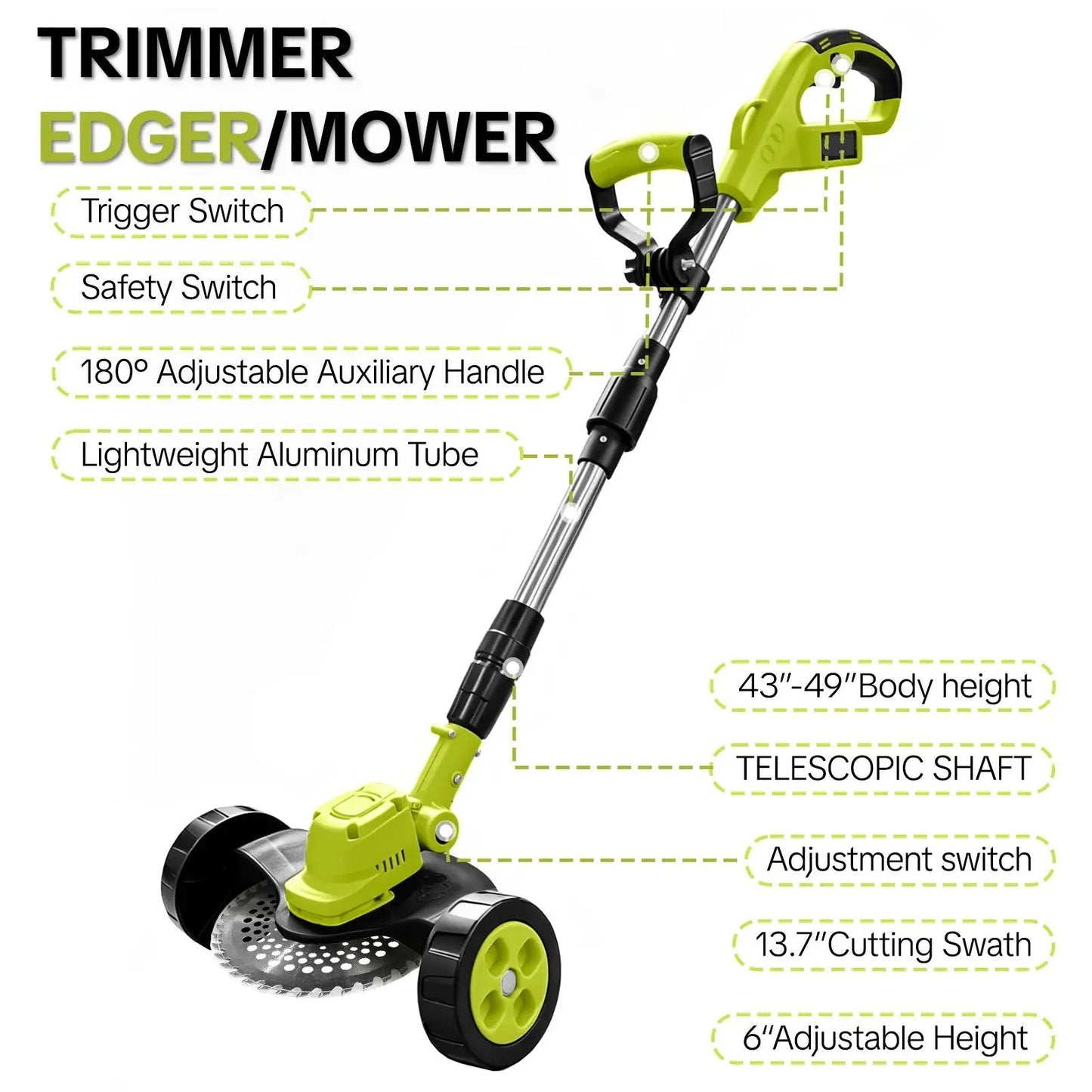 🌿41% OFF TODAY⚡ 3-in-1 Cordless Grass Trimmer