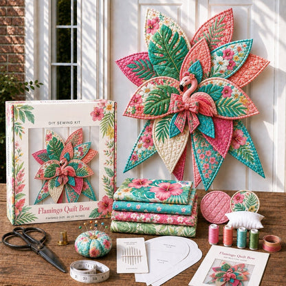 ⏳ Last Day 49% OFF – 🎀 Beginner-Friendly Oversized Quilted Bow Sewing Kit