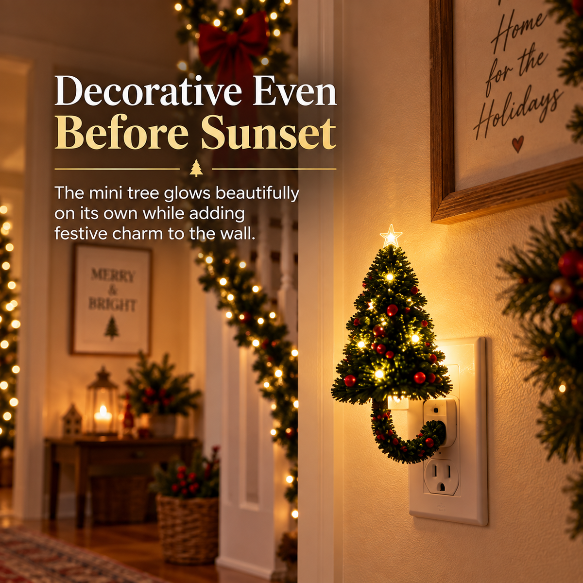 🎄💡Christmas Tree Projector Night Light — Plug-In Ceiling Décor