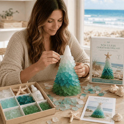 🔥49% Off Last Day - BUY 3 GET 1 FREE🎄DIY Sea Glass Christmas Tree Kit