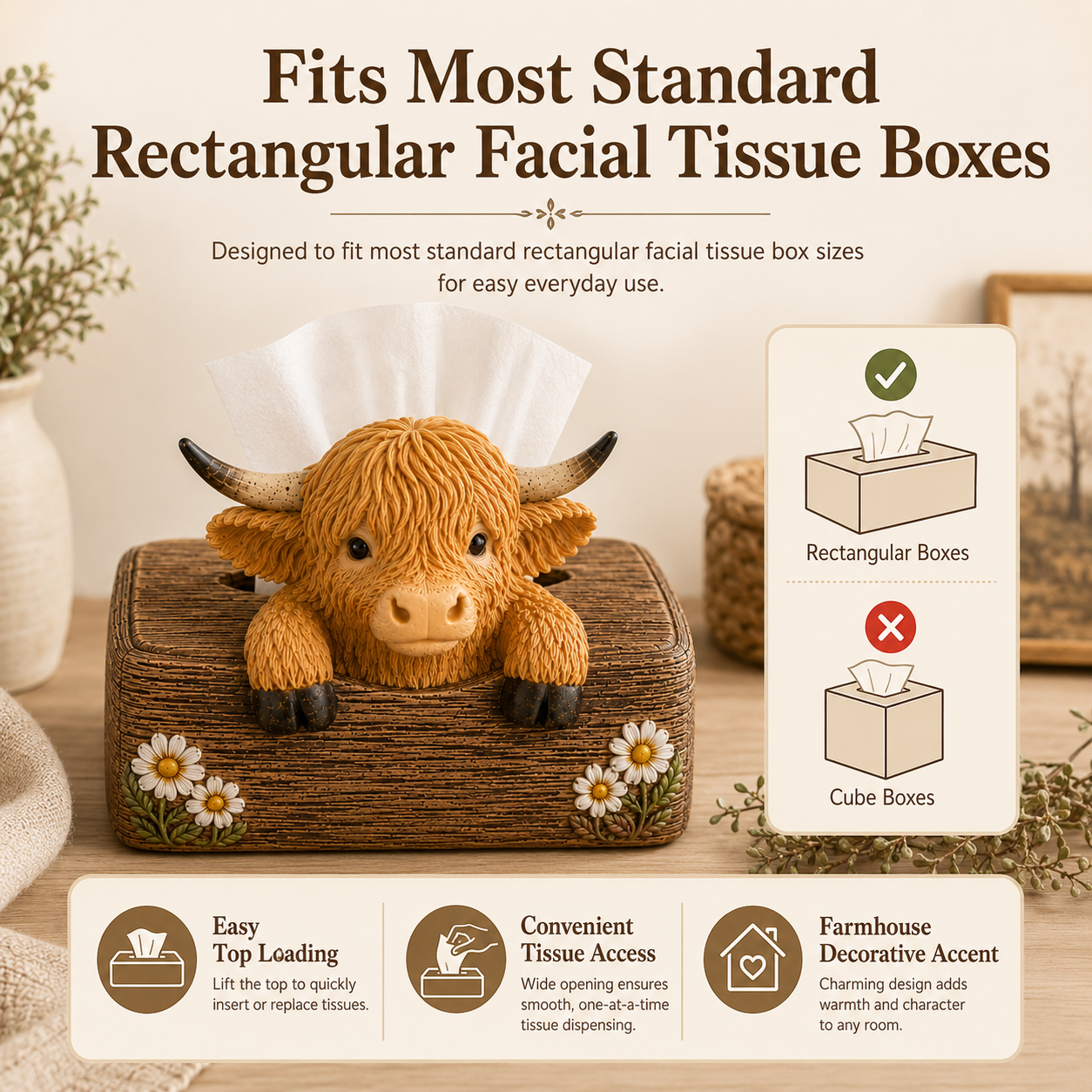 Cute Highland Cow Farmhouse Décor