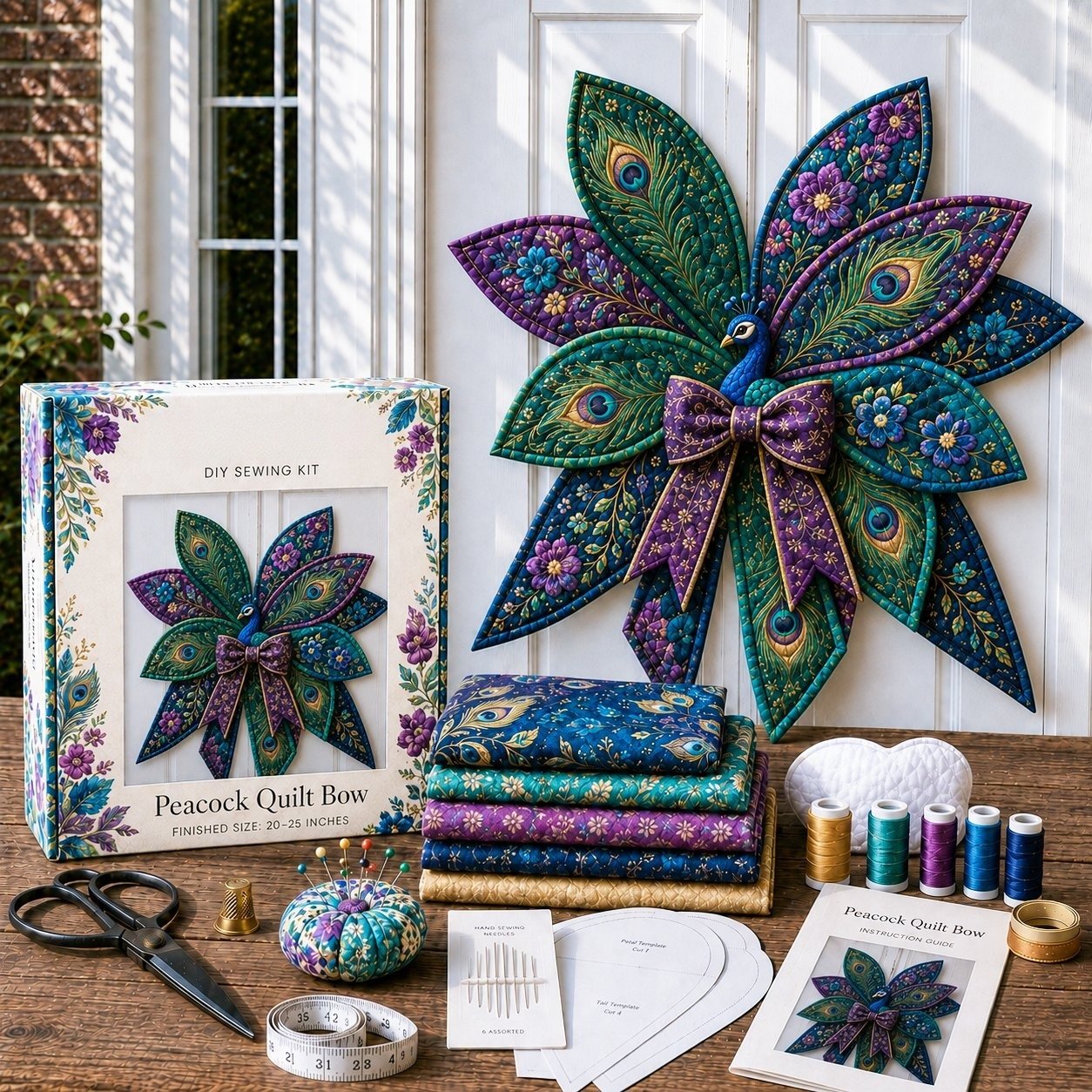 ⏳ Last Day 49% OFF – 🎀 Beginner-Friendly Oversized Quilted Bow Sewing Kit