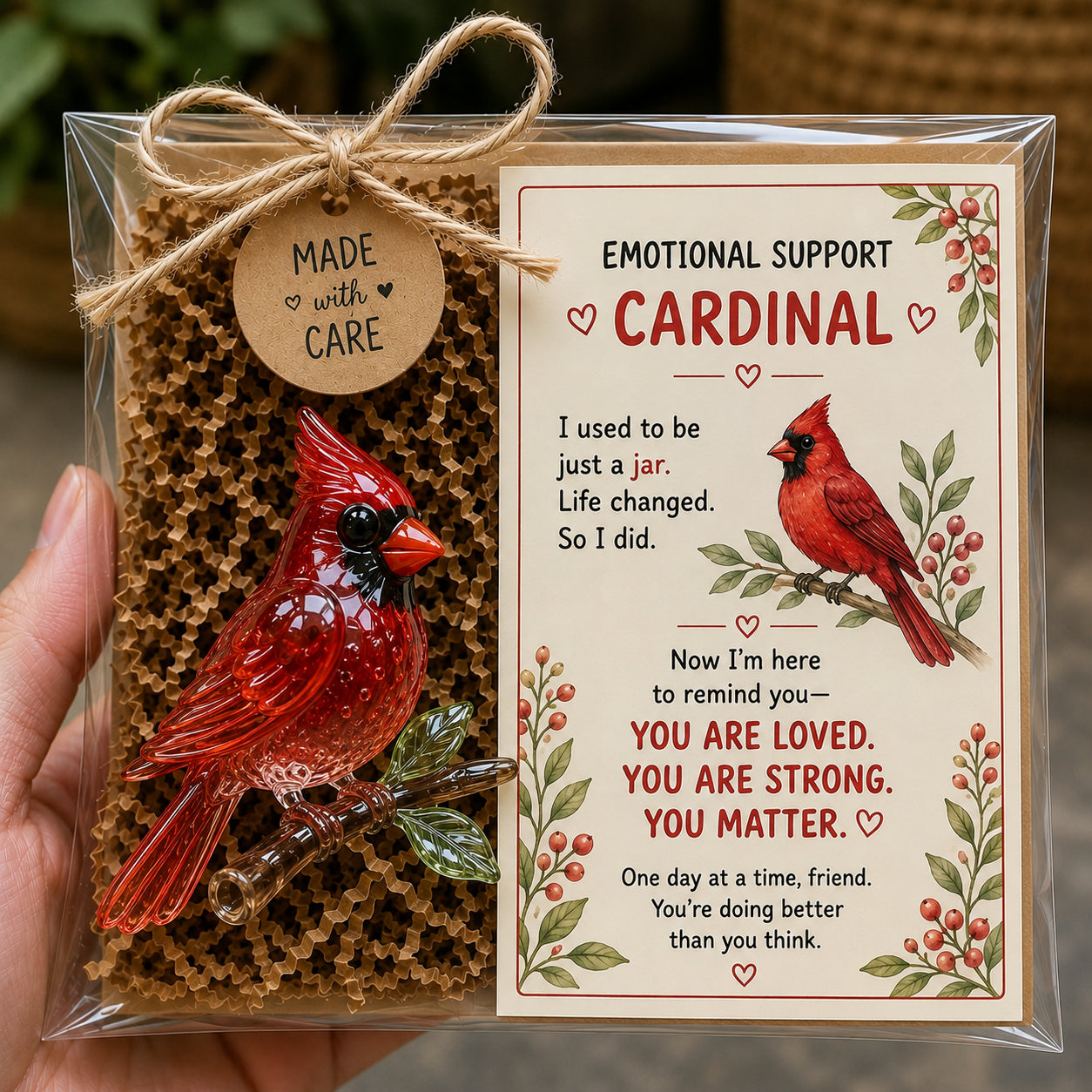 🌸🐝 Emotional Support Glass Animal Gift Set – A Meaningful Little Reminder That You Matter 💕