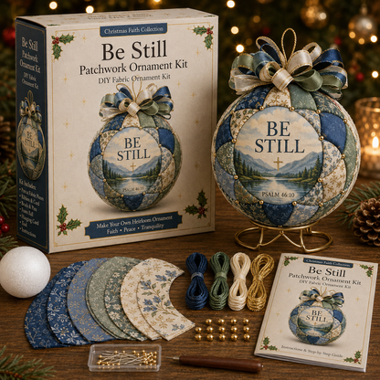ONLY TODAY🎁 Buy 2, Get 1 FREE🎄 Christmas Faith Patchwork Ornament DIY Kit