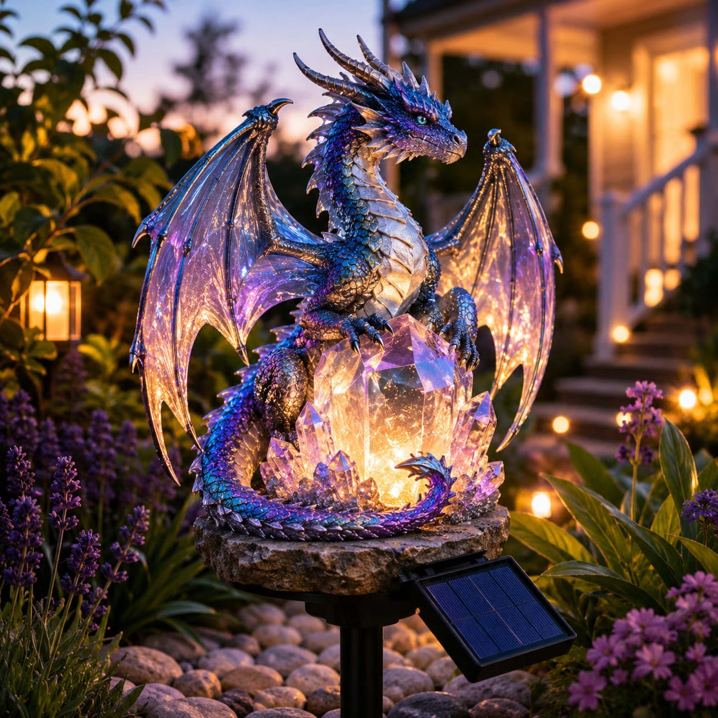 🐉 LAST DAY 49% OFF -✨️Solar Dragon Crystal Garden Light
