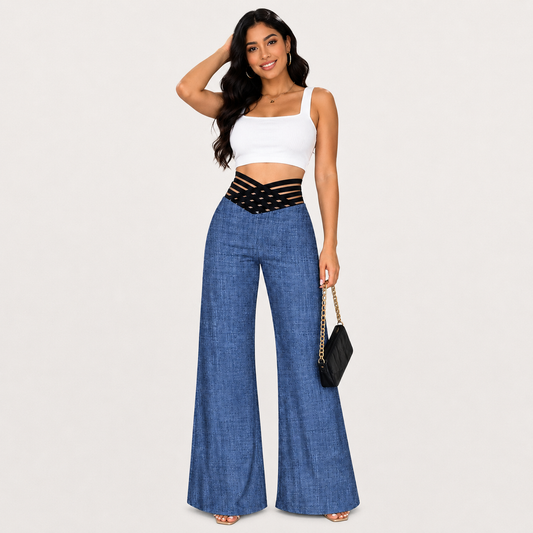 Plus Size Wide Leg Trousers for Women 💙
