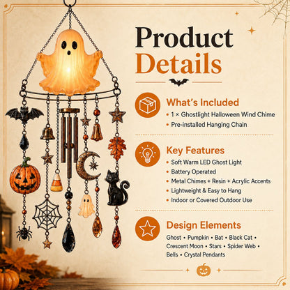 🔥 New Arrival Launch Sale - 50% OFF —👻 Haunted Glow Ghost Wind Chime