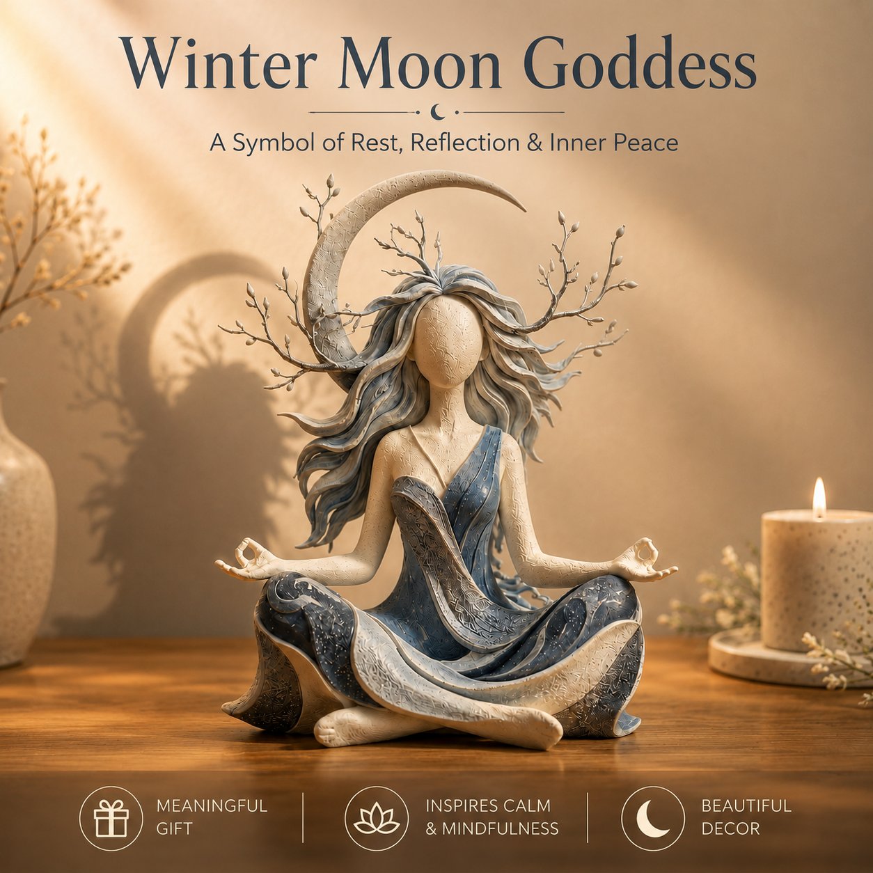 🔥LAST DAY 49% OFF- 🧘Serenity Growth | Inner Harmony Sculptural Figurine 🌙