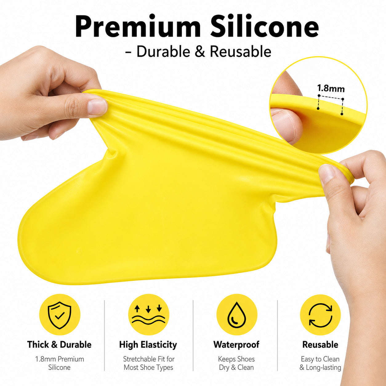 📢📢50% OFF !! ⏰ Waterproof Rain Shoe Cover – Non-slip sole & easy on/off – Reusable, perfect for wet weather or muddy walks – fits most shoes, keeps feet dry 🌧️