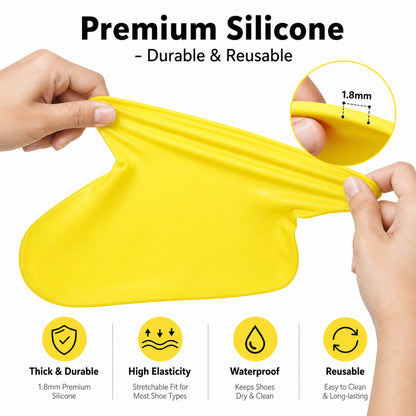 📢📢50% OFF !! ⏰ Waterproof Rain Shoe Cover – Non-slip sole & easy on/off – Reusable, perfect for wet weather or muddy walks – fits most shoes, keeps feet dry 🌧️