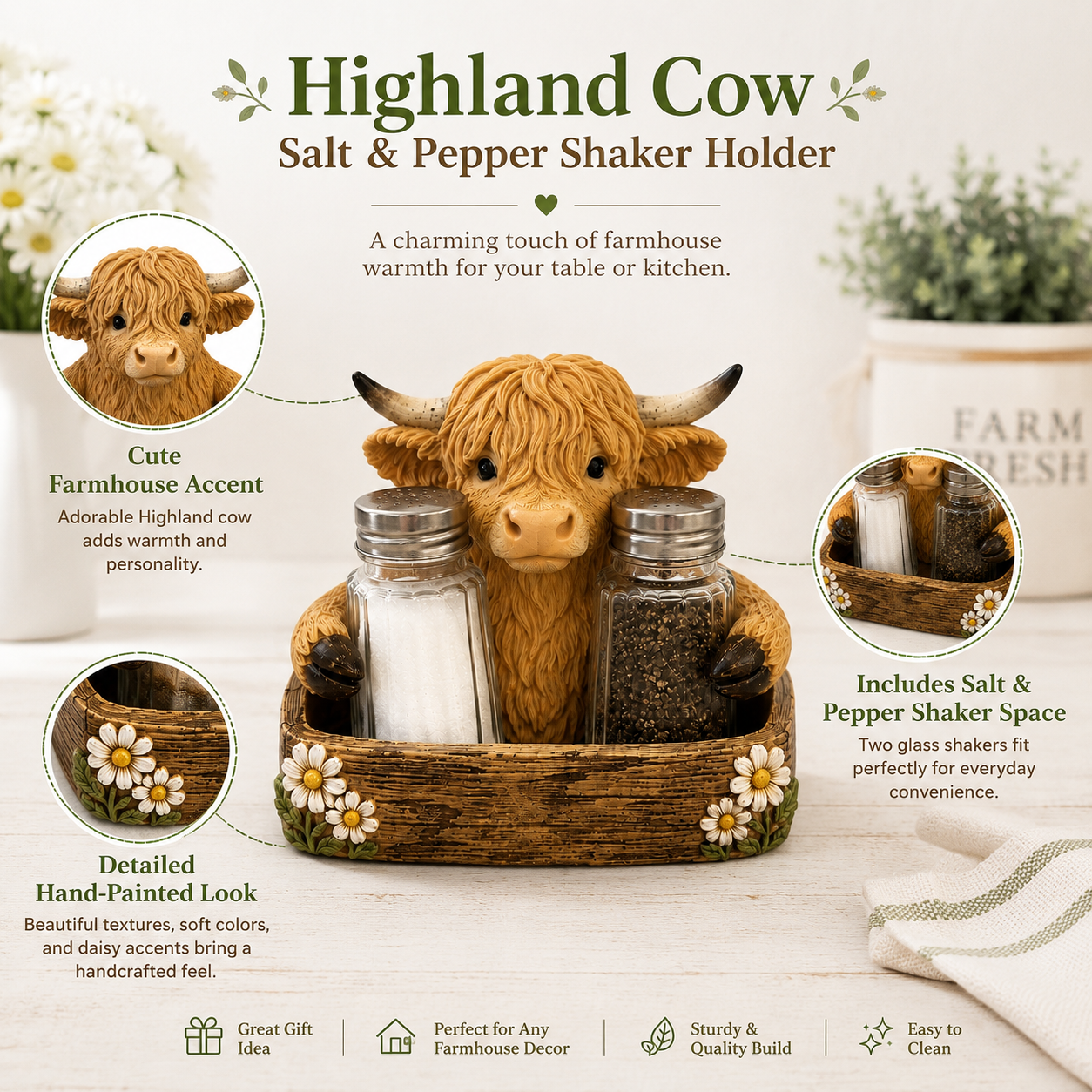 Cute Highland Cow Farmhouse Décor