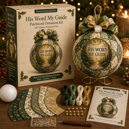 ONLY TODAY🎁 Buy 2, Get 1 FREE🎄 Christmas Faith Patchwork Ornament DIY Kit