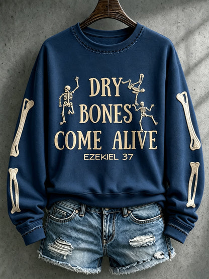 Women's Casual Printed Long-Sleeve Sweatshirt