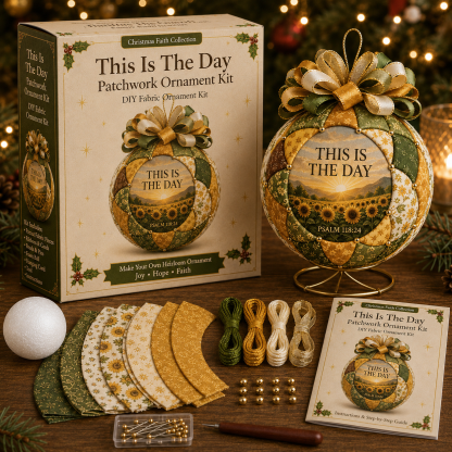 ONLY TODAY🎁 Buy 2, Get 1 FREE🎄 Christmas Faith Patchwork Ornament DIY Kit