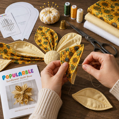 🎁Last Day 50% OFF-Large Patchwork Bow Sewing Kit (Beginner-Friendly)