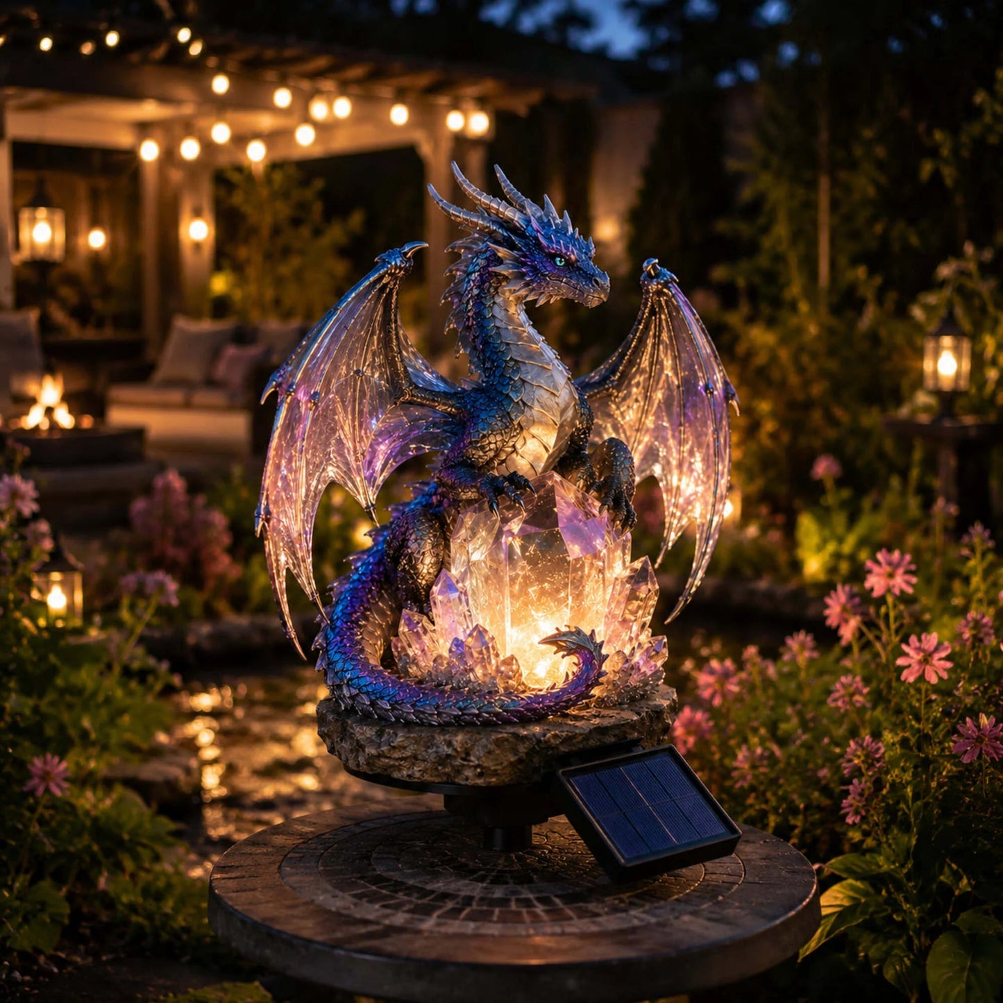 🐉 LAST DAY 49% OFF -✨️Solar Dragon Crystal Garden Light