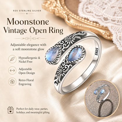 🎁Last Day 50% OFF - Moonstone Bloom Ring🌙