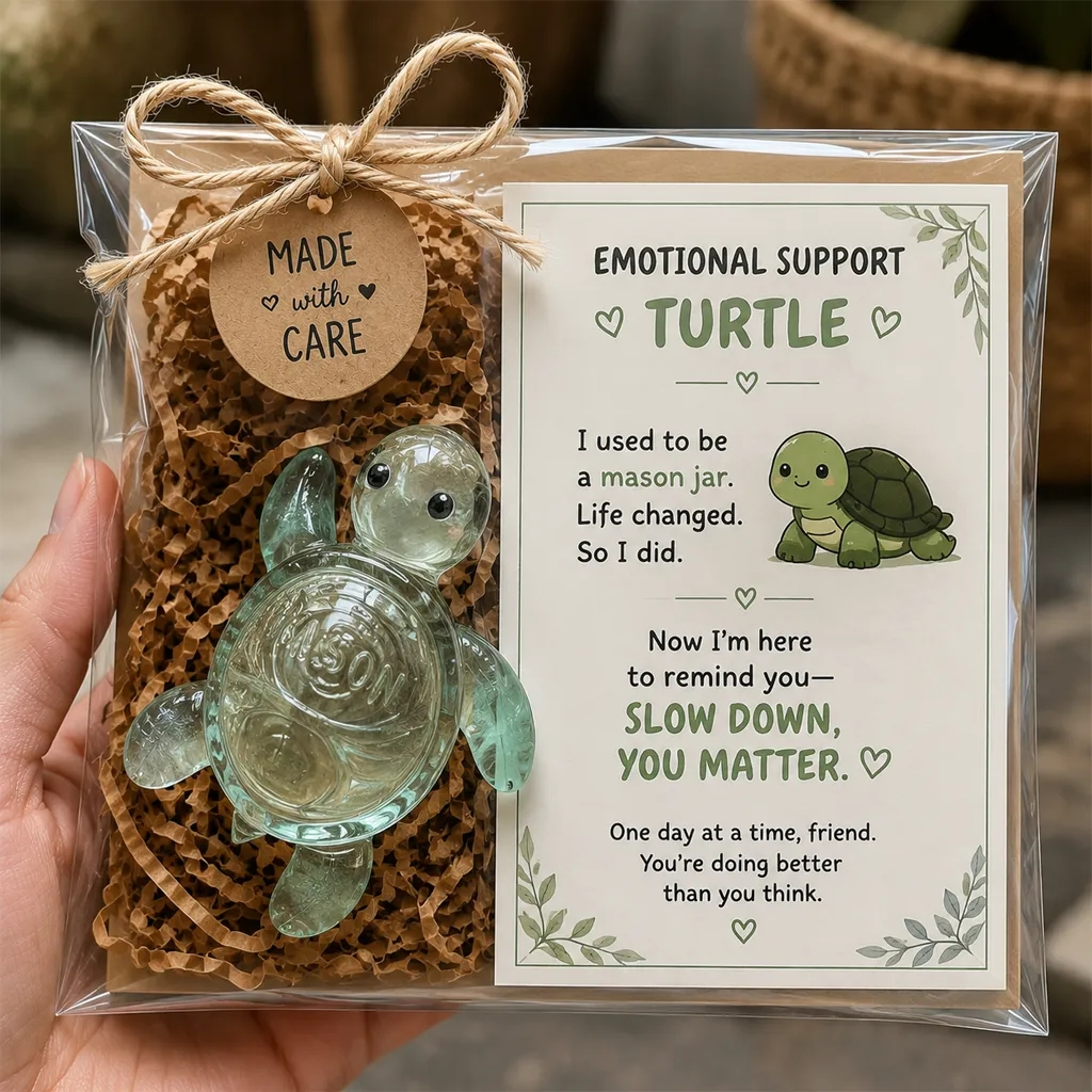 🌸🐝 Emotional Support Glass Animal Gift Set – A Meaningful Little Reminder That You Matter 💕
