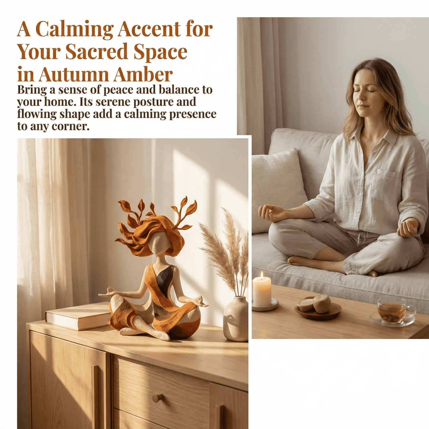 🔥LAST DAY 49% OFF- 🧘Serenity Growth | Inner Harmony Sculptural Figurine 🌙