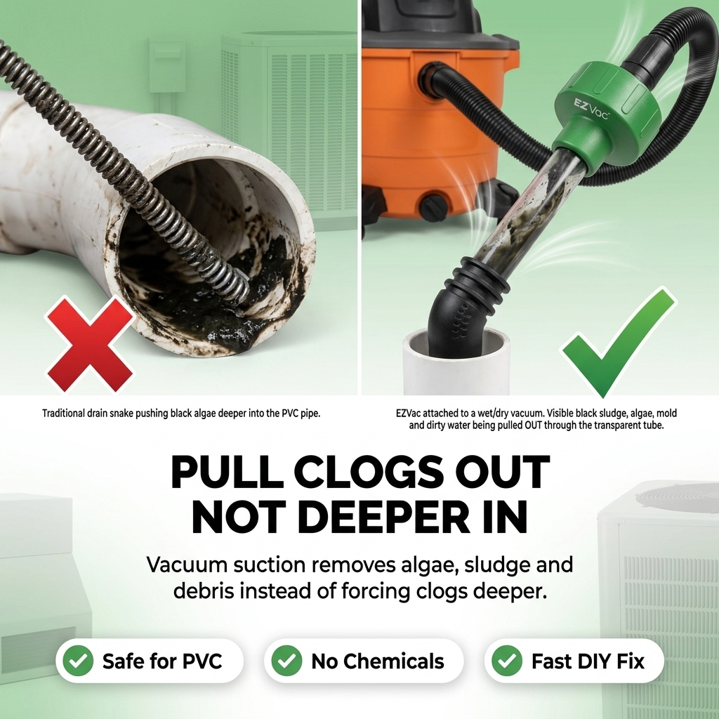✨AC Drain Line Cleaner Tool -⚡Clears stubborn AC drain clogs in minutes(🔥Fit for most residential HVAC drain lines)