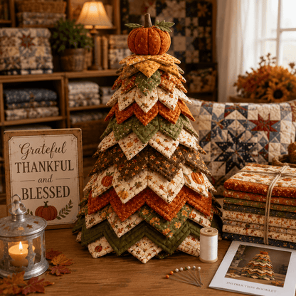 🔥LAST DAY 50% OFF - 🎄Handmade Layered Fabric Tree Quilt Kit – Stitch a Beautiful Tree for Every Season🧵