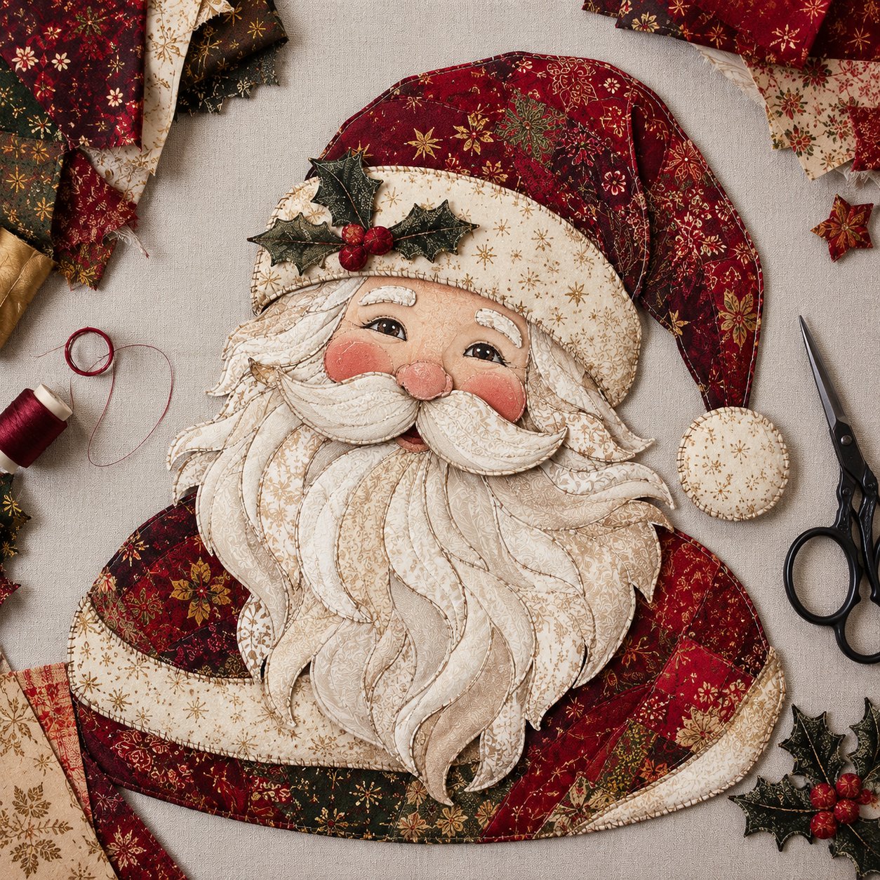 🎅Christmas Patchwork Fabric DIY Decor Kit
