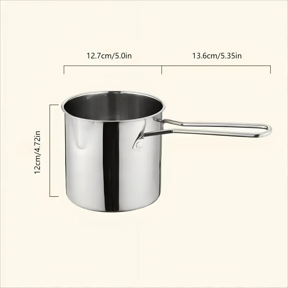 4-piece compact 304 stainless steel deep fryer set (including frying basket and food tongs) — energy-saving, fast, and easy to clean; perfect for family-sized cooking.