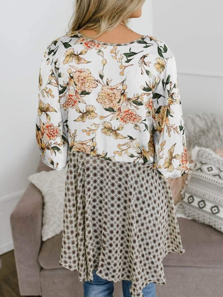 HOT SALE Women's Floral Kimono Ruffle Sleeve Tie Cardigans Flowy Boho Loose Cover Ups