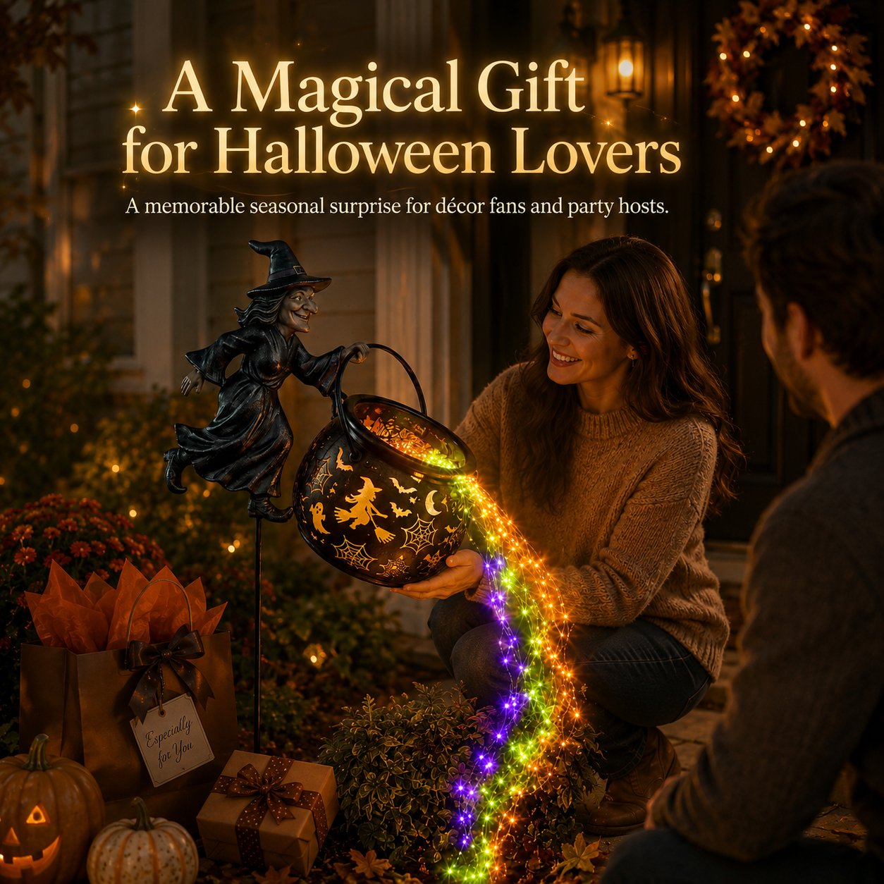 🧙‍♀️Halloween Witch Cauldron Garden Light