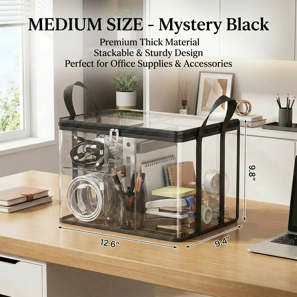 【 🔥Hot Sale 50% OFF】📦 Clear Storage Bins with Lids | Stackable Home Organizer