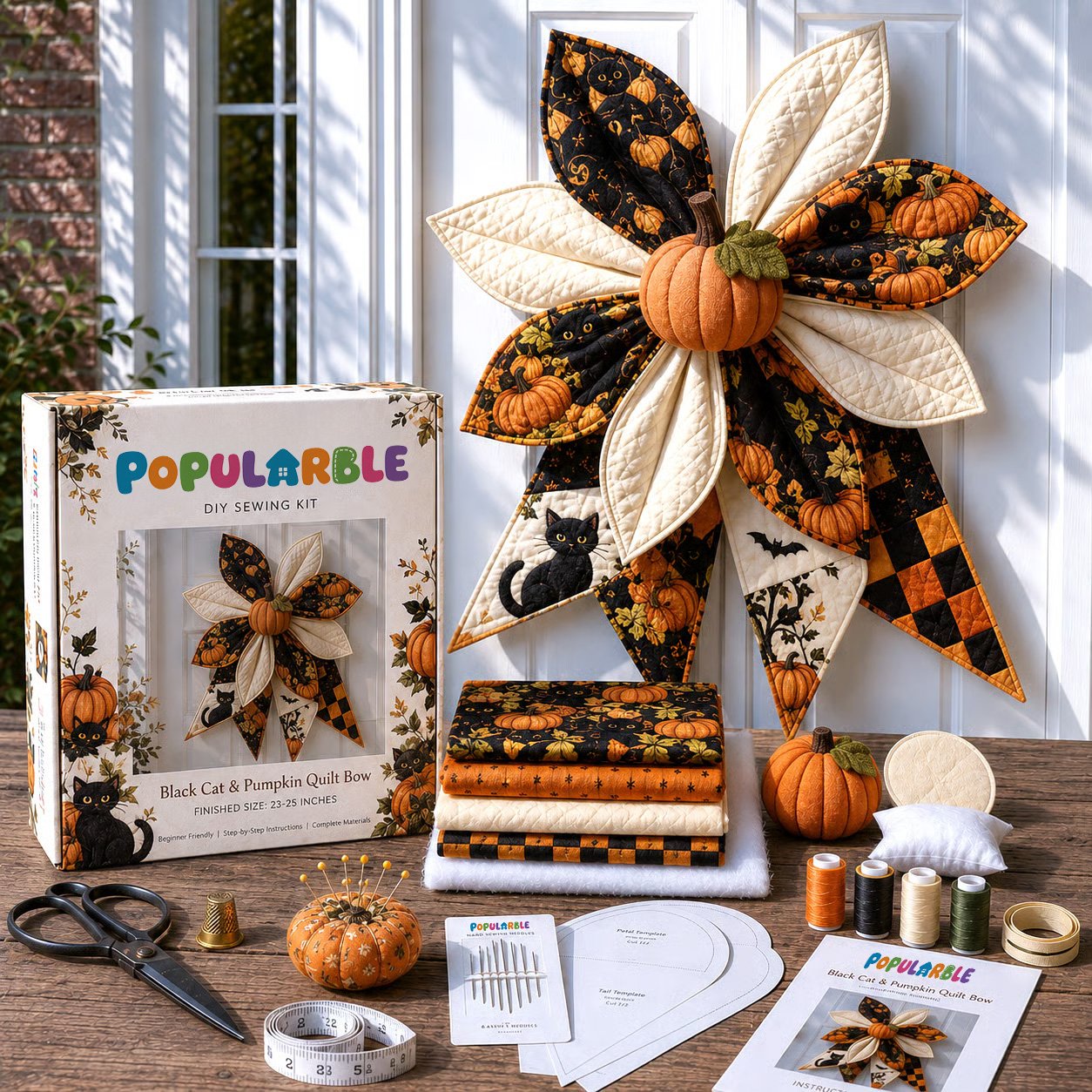 🎁Last Day 50% OFF-Large Patchwork Bow Sewing Kit (Beginner-Friendly)