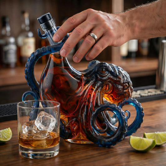 🔥HOT SALE 49% OFF - Black Spiced Rum 3D Sculpted Octopus Collector's Edition Bottle