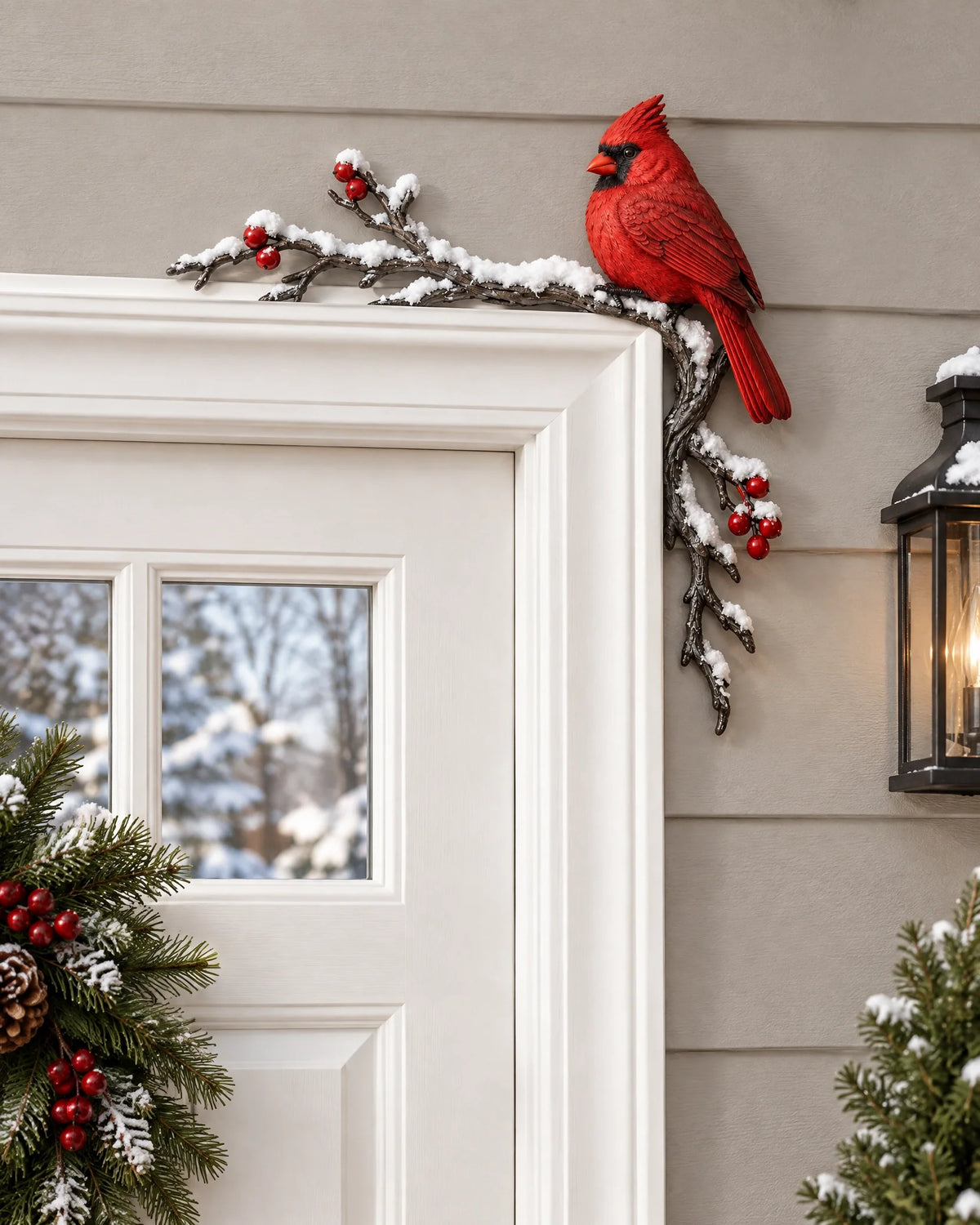 🔥 Last Day 50% OFF-✨Cardinal Winter Door Topper