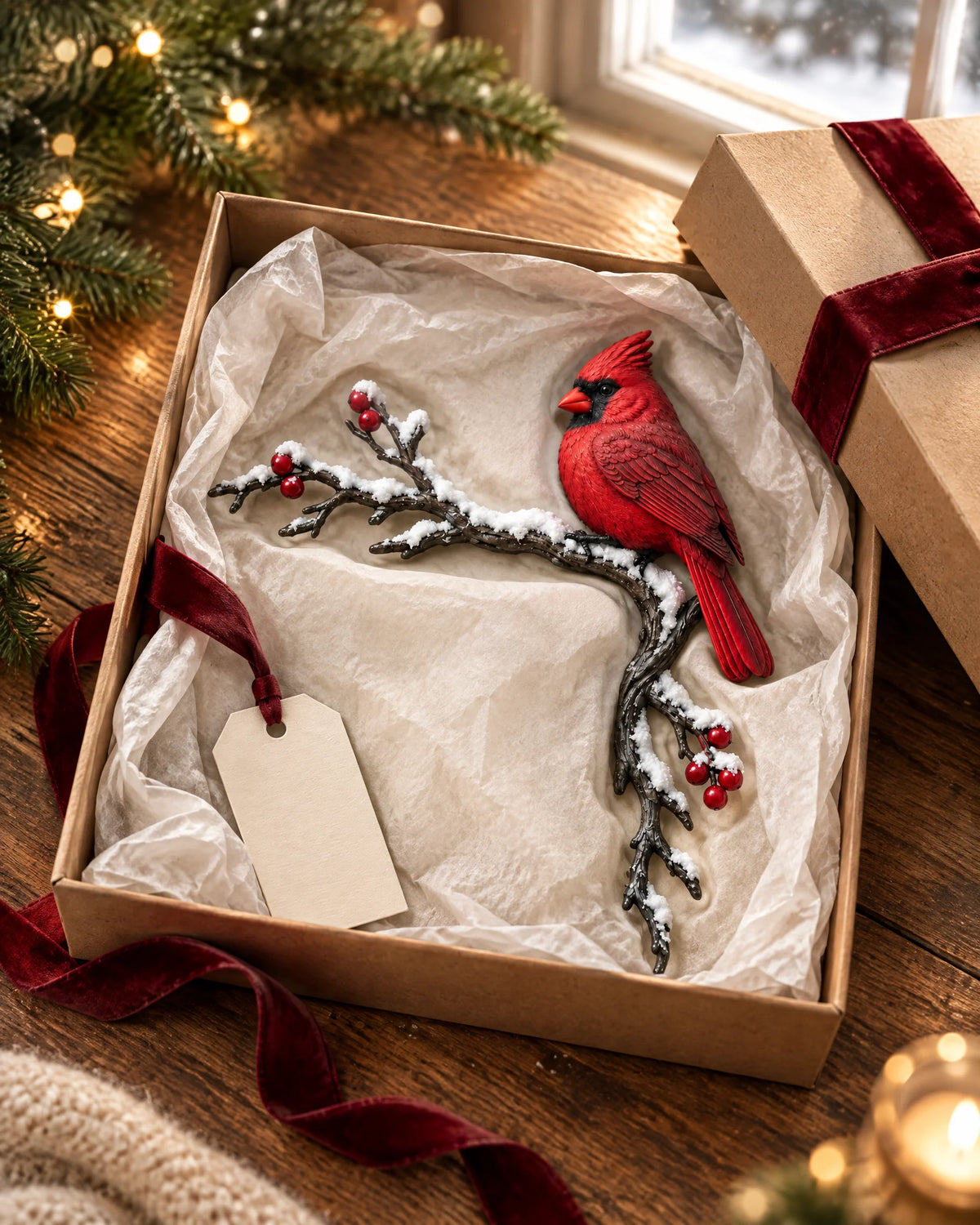 🔥 Last Day 50% OFF-✨Cardinal Winter Door Topper