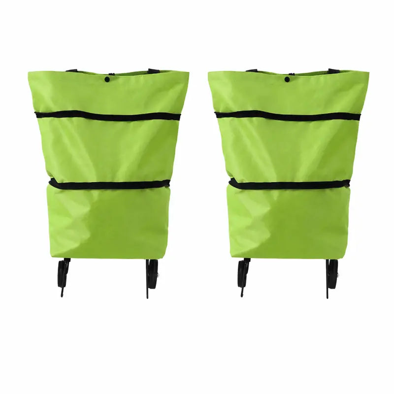 🛒 Foldable Grocery Cart Bag – The Rolling Shopping Bag That Saves Your Back