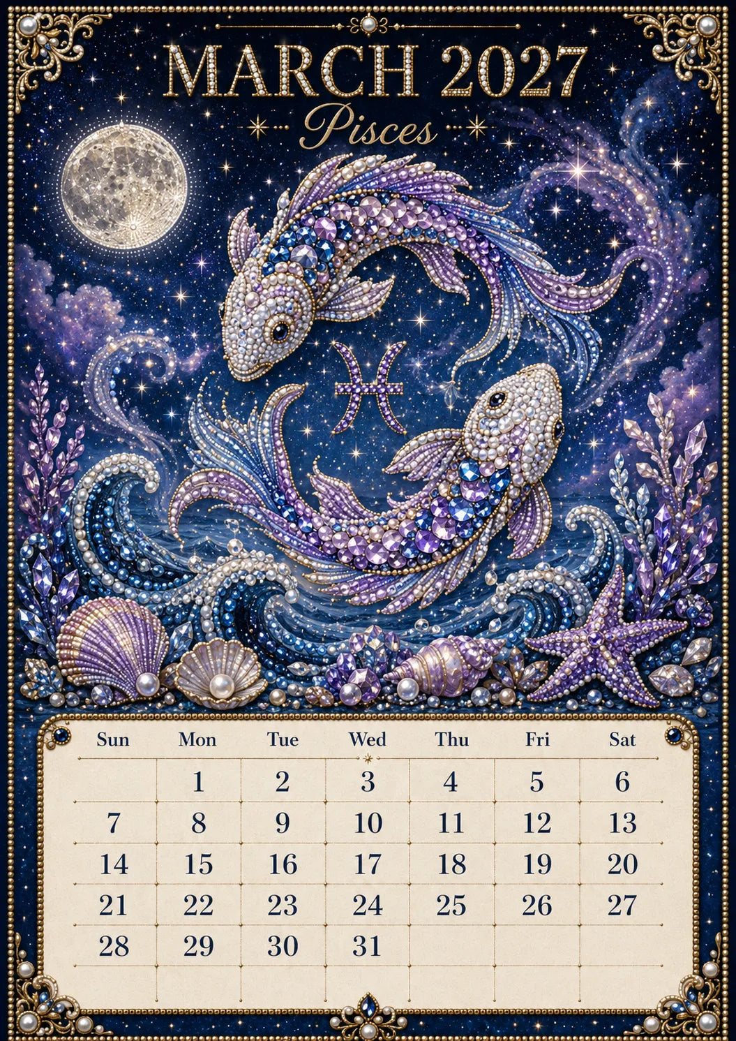 ⏳ Last Day 49% OFF – 🌙 Beginner-Friendly 2027 Twelve Zodiac Bead Art Calendar Kit | Complete Kit with Zodiac Design Base, Decorative Beads & Step-by-Step Guide Included 💕