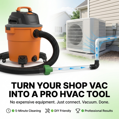 ✨AC Drain Line Cleaner Tool -⚡Clears stubborn AC drain clogs in minutes(🔥Fit for most residential HVAC drain lines)
