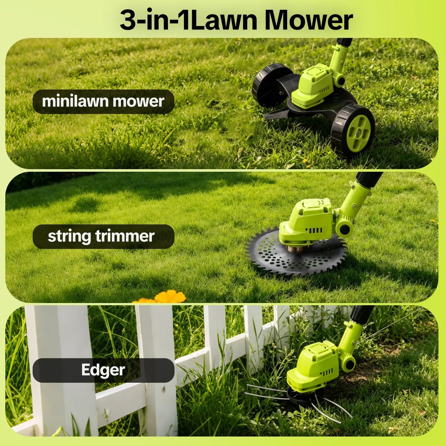 🌿41% OFF TODAY⚡ 3-in-1 Cordless Grass Trimmer