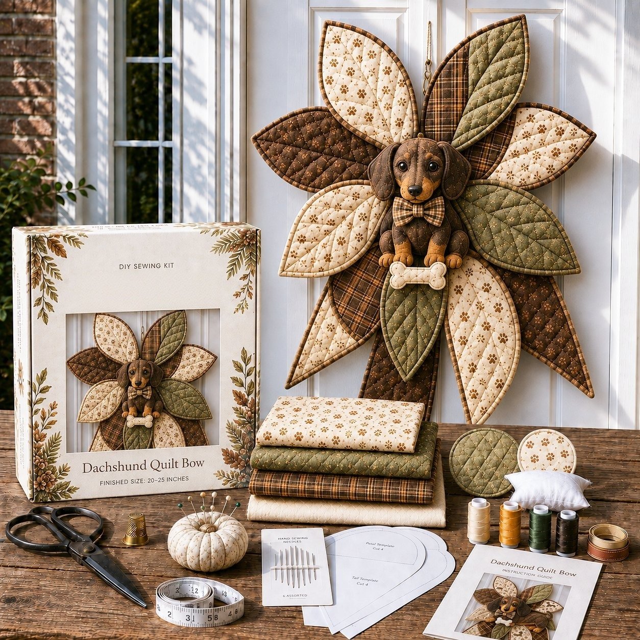 ⏳ Last Day 49% OFF – 🎀 Beginner-Friendly Oversized Quilted Bow Sewing Kit