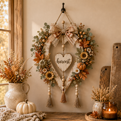 🔥LAST DAY 50% OFF -🍂🤎Harvest Heart Farmhouse Wall Decor