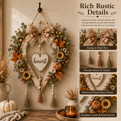 🔥LAST DAY 50% OFF -🍂🤎Harvest Heart Farmhouse Wall Decor