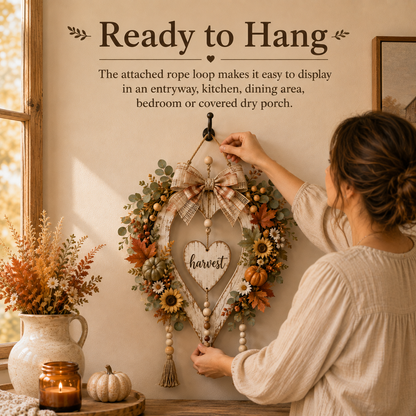 🔥LAST DAY 50% OFF -🍂🤎Harvest Heart Farmhouse Wall Decor