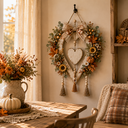 🔥LAST DAY 50% OFF -🍂🤎Harvest Heart Farmhouse Wall Decor