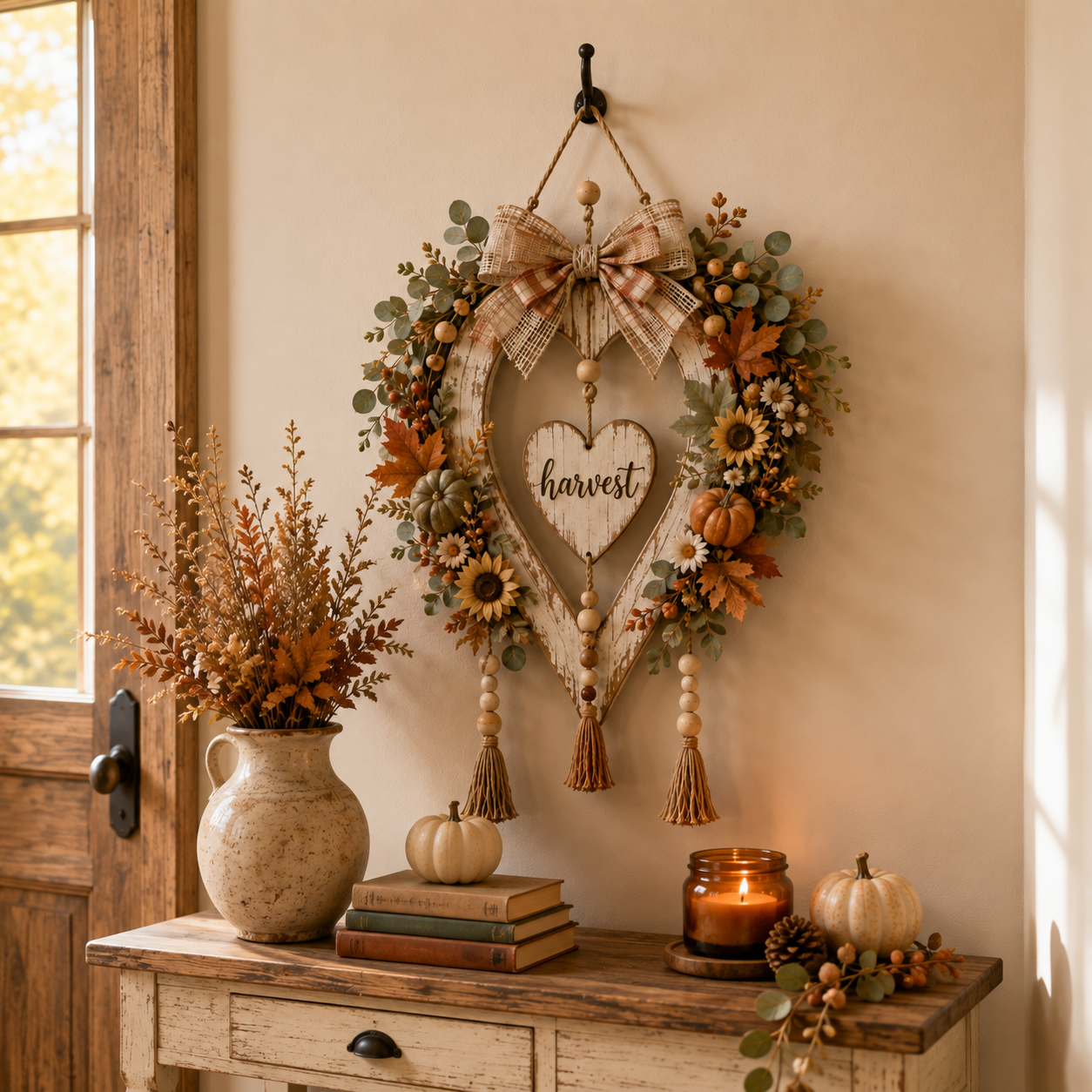 🔥LAST DAY 50% OFF -🍂🤎Harvest Heart Farmhouse Wall Decor