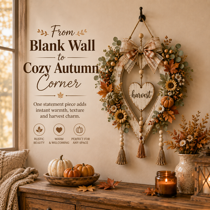 🔥LAST DAY 50% OFF -🍂🤎Harvest Heart Farmhouse Wall Decor
