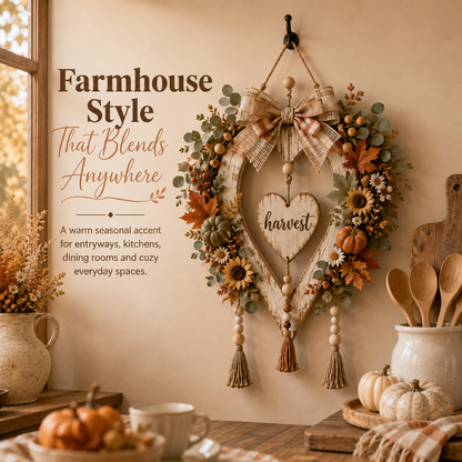 🔥LAST DAY 50% OFF -🍂🤎Harvest Heart Farmhouse Wall Decor